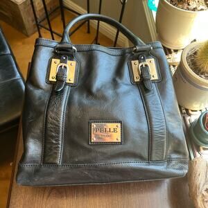 Vintage Pelle Studio Handbag Black Leather Wilsons